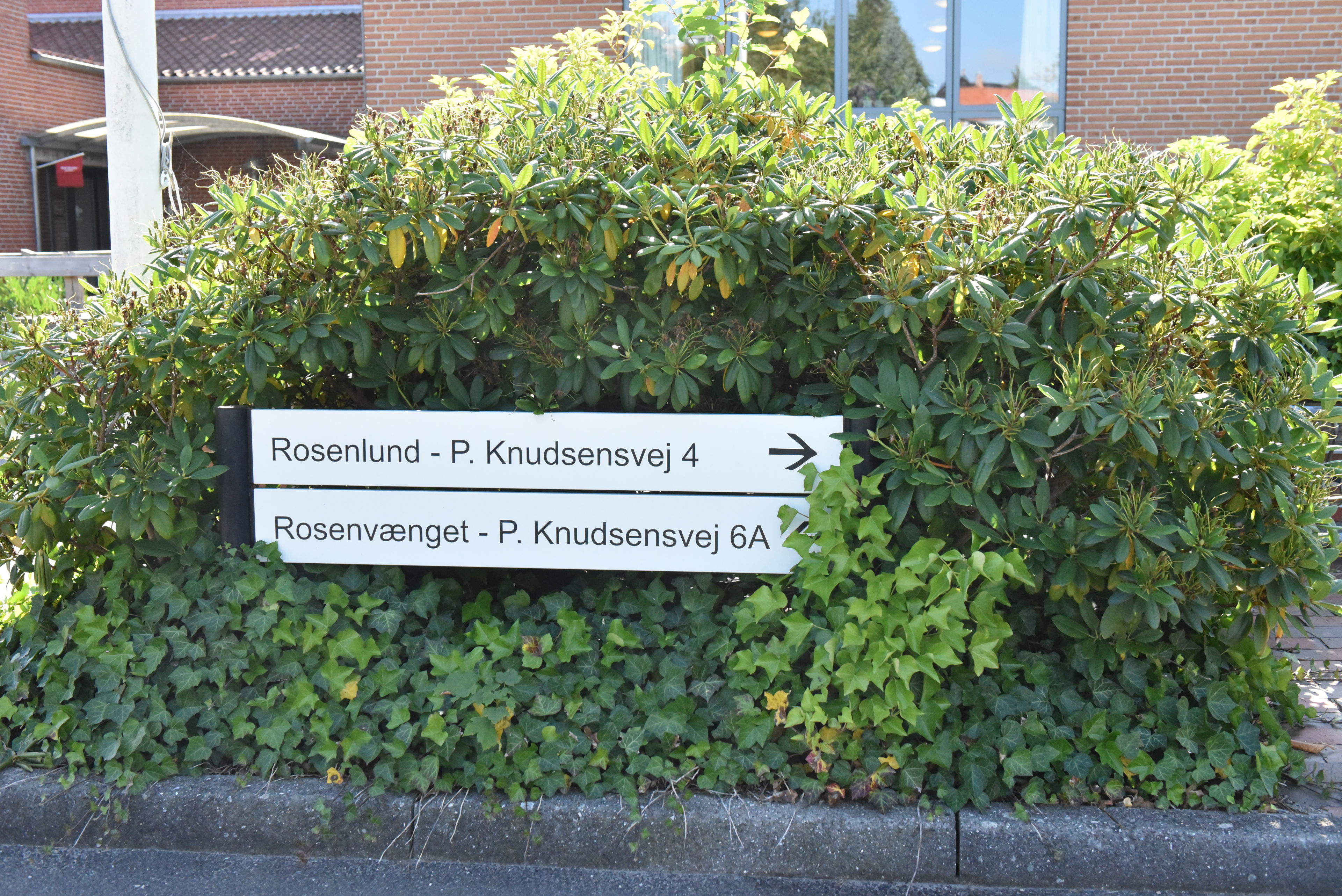 Skilt som viser vej til Rosenvænget